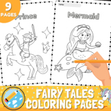 Fairy Tales Coloring Sheets for Kids - 9 Pages of Fairy Tale Fun