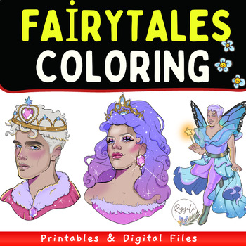 Preview of Fairy Tales Coloring Worksheets , Coloring Pages Printables