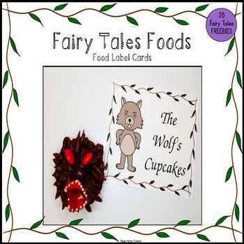 Preview of Fairy Tales Food Label Cards