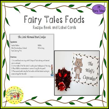 Preview of Fairy Tales Food Recipe Book and Label Cards