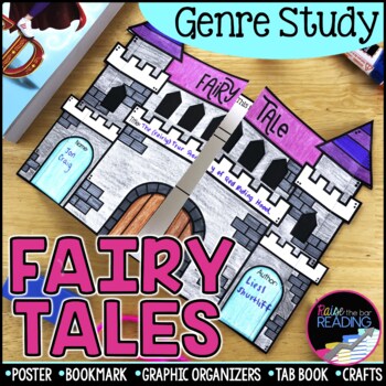 Preview of Fairy Tales Genre Study, Poster, Graphic Organizers, Tab Books, Reading Crafts