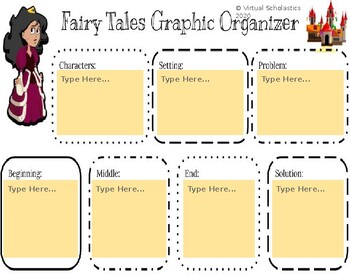 Preview of Fairy Tales Graphic Organizer (Interactive)