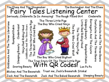 Preview of Fairy Tales Listening Center With Qr Codes (32 books)