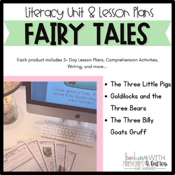 Preview of Fairy Tales Literacy Growing Bundle|Printable Activities| Lesson Plans