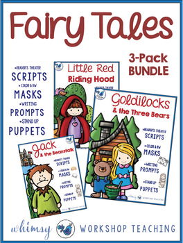 Preview of Fairy Tales Literacy BUNDLE (Masks, Scripts and Prompts)