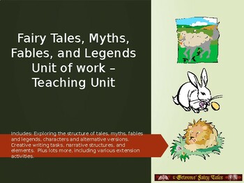 Preview of Fairy Tales, Myths, Fables & Legends - Study Unit PowerPoint Presentation