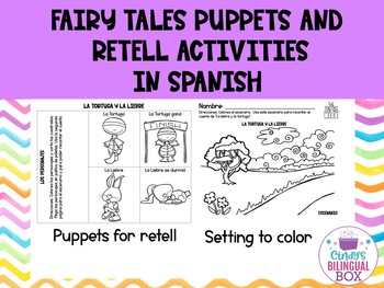 Preview of Fairy Tales Retell Activities in Spanish