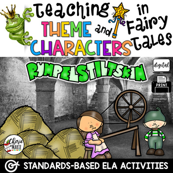 Preview of Teaching Theme Characters Setting Events Fairy Tales Rumpelstiltskin Activities