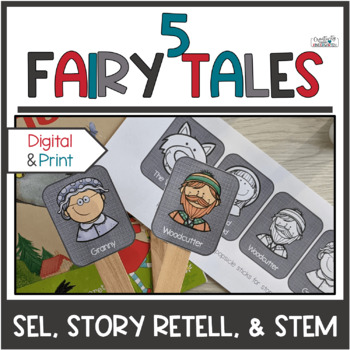 Preview of Fairy Tales Story Retell and Sequencing, Social-Emotional Learning Activities