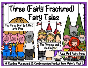 Preview of Fairy Tales:  Three Fairly Fractured Fairy Tales w/ Comprehension Questions