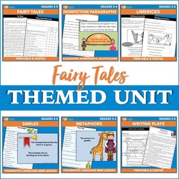 Preview of Fairy Tales Unit - Themed ELA Activities for Third and Fourth Grade Students