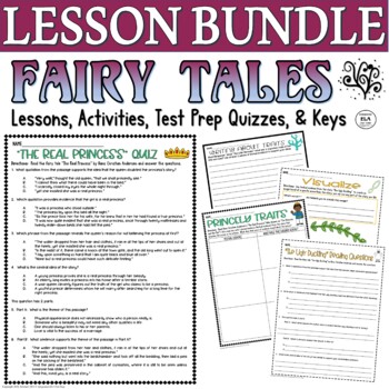 Preview of Fairy Tales Unit Reading Comprehension Test Prep 4th grade 3rd 5th Worksheets