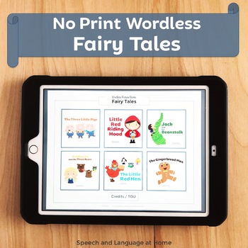 Preview of Fairy Tales Wordless Books | Digital DPF No Print PreK, Kinder, Speech Therapy