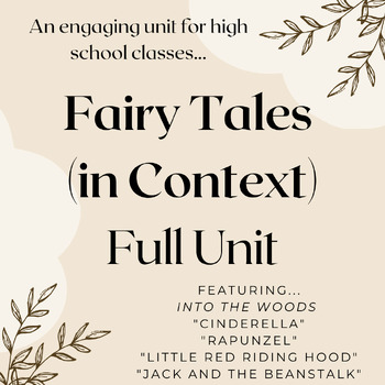 Preview of Fairy Tales (in Context) Full Unit - Into the Woods, Cinderella, Rapunzel & more