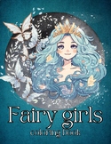 Fairy girls coloring book