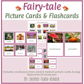 Preview of Fairy-tale Photo Picture Cards & Flash Cards (Montessori)