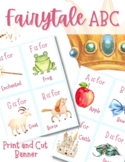 Fairytale ABC Print and Cut Banner / Princess Vocabulary A