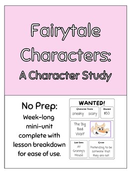 Preview of Fairytale Character Study