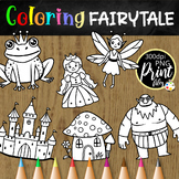 Fairytale - Clipart Coloring Objects - Themed Printable Ac