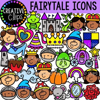 Preview of Fairytale Doodle Icons  {Fairytale Clipart}