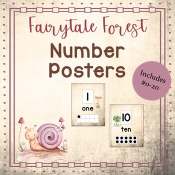 Preview of Fairytale Forest Number Posters with Ten Frames 0-20