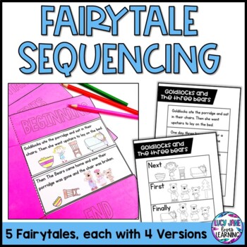 Preview of Fairy Tale Sequencing Flip Books | Fairytale Recount Activity 