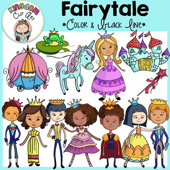 Fairytale Princess & Princes Clip Art by Kingdom Clip Art | TPT