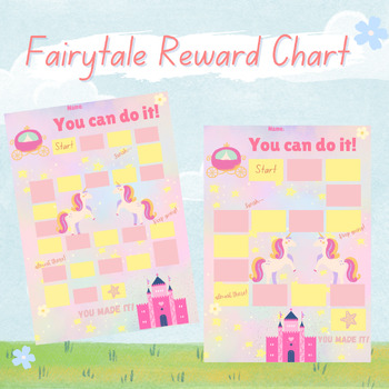 Preview of Fairytale Theme Reward Chart Classroom Management Potty Training