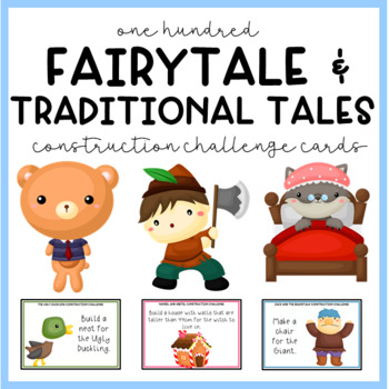 Preview of Fairytale/ Traditional Tales Construction STEM Challenge Cards