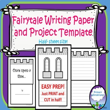 Preview of Fairy Tale Paper Template Half Sheets