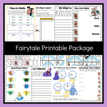 Preview of Fairytales and Princess Homeschool Printable Package