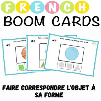 Preview of Faites correspondre l'objet à sa forme - Forme de cercle French Boom Cards