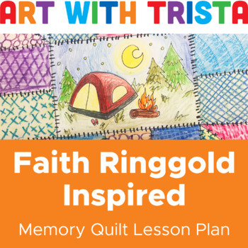 Preview of Faith Ringgold Inspired Memory Quilt - Black History & Women's History Month