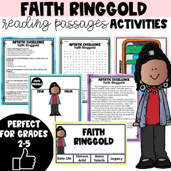 Preview of Faith Ringgold Reading Passages and Activities Black Art History