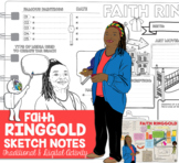 Faith Ringgold Sketch Notes for Visual Art Worksheet - Art