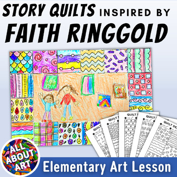 Preview of Faith Ringgold Story Quilt Art Lesson - Artist Inspired Art Project