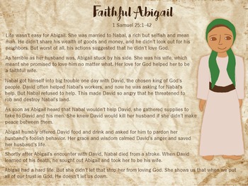 Preview of Faithful Abigail Character Sheet