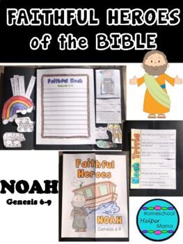 Preview of Faithful Heroes of the Bible Lap Book-Noah