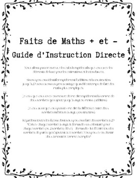 Preview of Faits de Maths - Multiplication à 100 et Addition à 20 - Intermédiaire