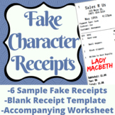 Fake Character Receipts