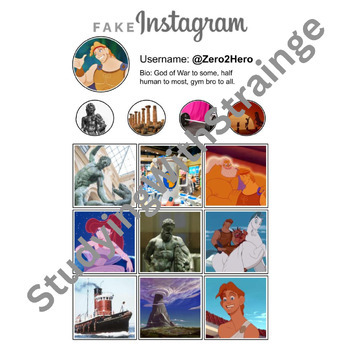 Preview of Fake Instagram Exemplar- Hercules