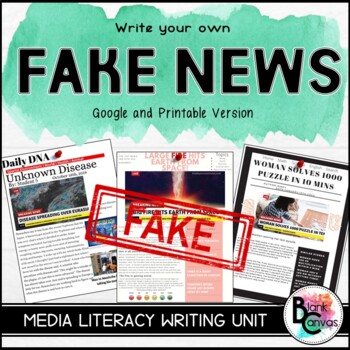 Preview of Fake News: Media Literacy Writing Unit