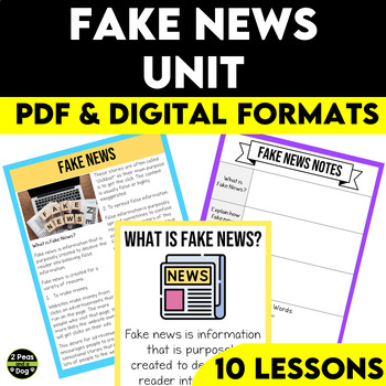Preview of Fake News Unit - Media Literacy Analysis Unit