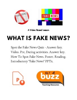 Preview of Fake News. Video. Quiz. Reading. Fact or Opinion. Media. Current Events. ELA.