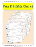 Fake Checks Printable Double-Sided w/ Study Page - Mimic R