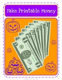 Fake Printable Halloween Money - Pumpkin Bucks, Fake Money