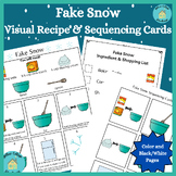 Fake Snow Visual Recipe and Sequencing Cards|A Winter Activity