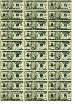 Fake dollar bills for Math (Fake Cash/Money for print) 10 and 20 dollars