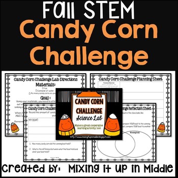 Preview of STEM Lab:  Fall/Halloween/Thanksgiving Themed-The Candy Corn Challenge