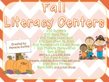 Preview of Fall 1st grade Literacy Centers (CCSS- 10+ Centers)